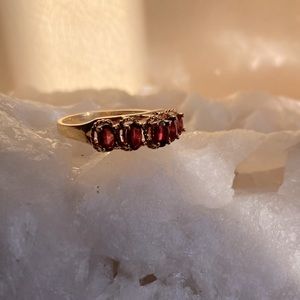 Gold Fill Ring With Garnet Tower size 10.5